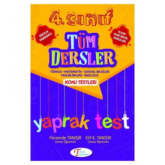 Tanışır 4. Sınıf Tüm Dersler Yaprak Test