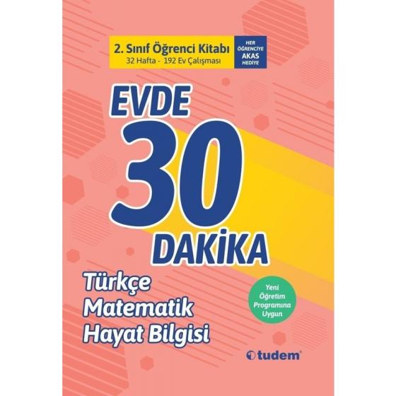 Tudem Yayınları 2. Sınıf Evde 30 Dakika Türkçe Matematik Hayat Bilgisi Soru Ev Çalışması