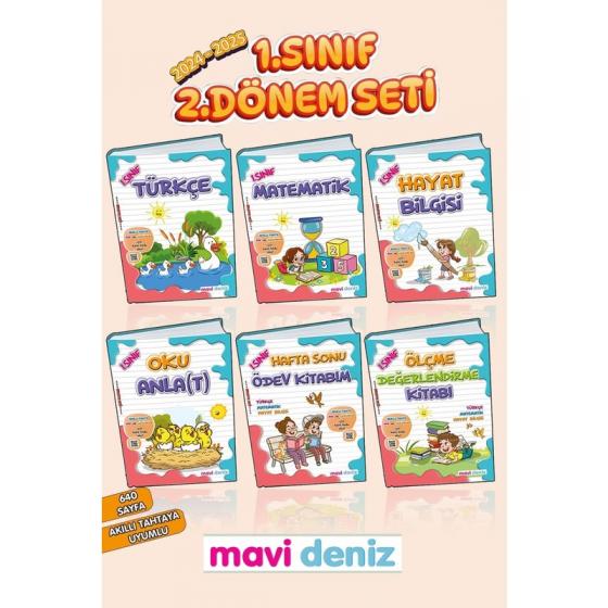 Mavi Deniz 1. Sınıf 2. Dönem 6'lı Ful Set 2024-2025